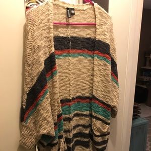 Stripped knit cardigan